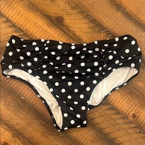 Victoria's Secret Black and White Polka Dot Bikini Bottoms